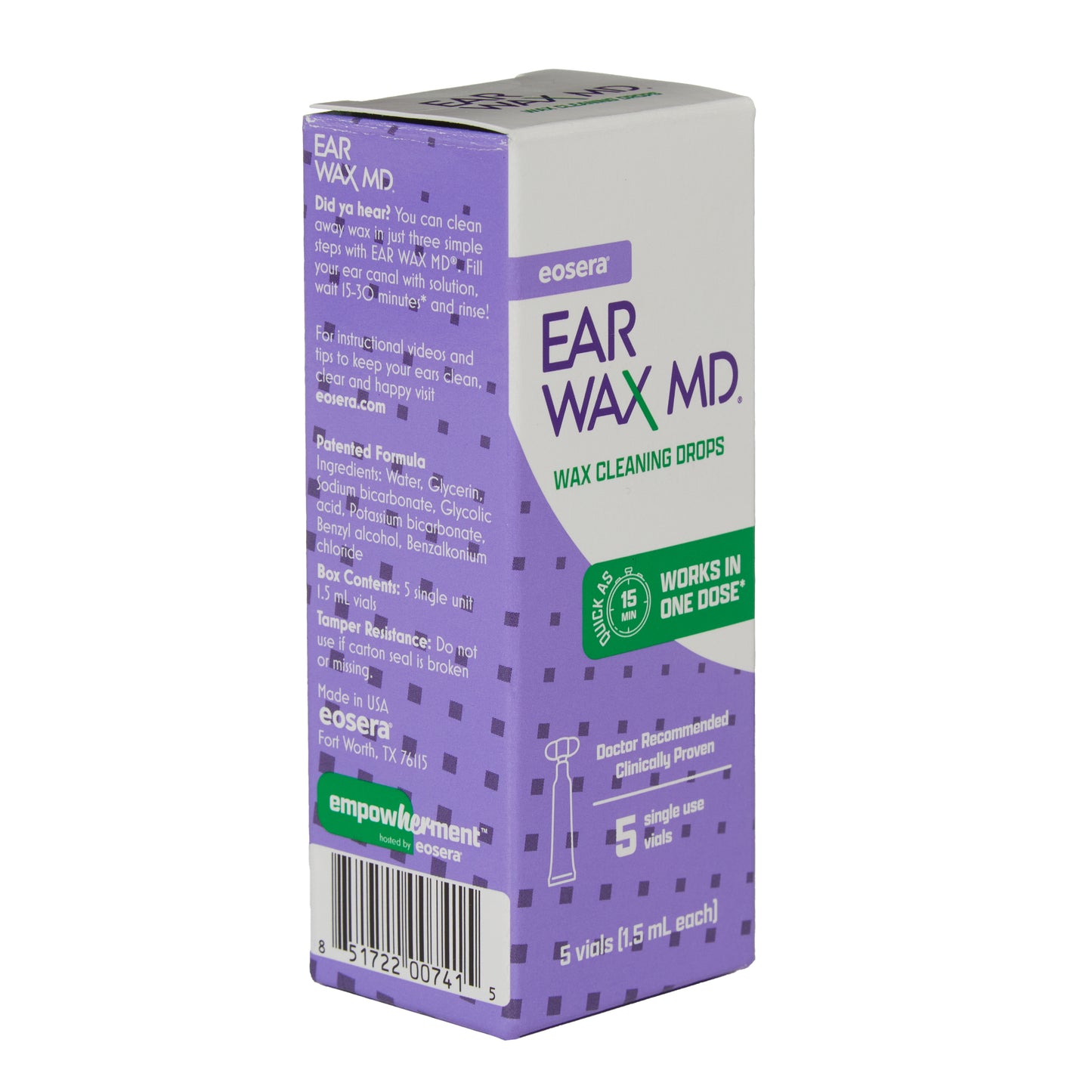 EAR WAX MD - Singe Use Vials 5 Pack